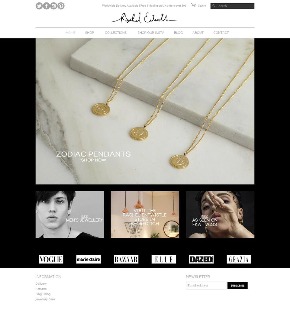 rachelentwistle.co.uk shopify website screenshot