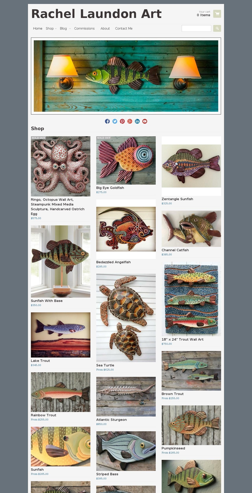 rachellaundon.com shopify website screenshot