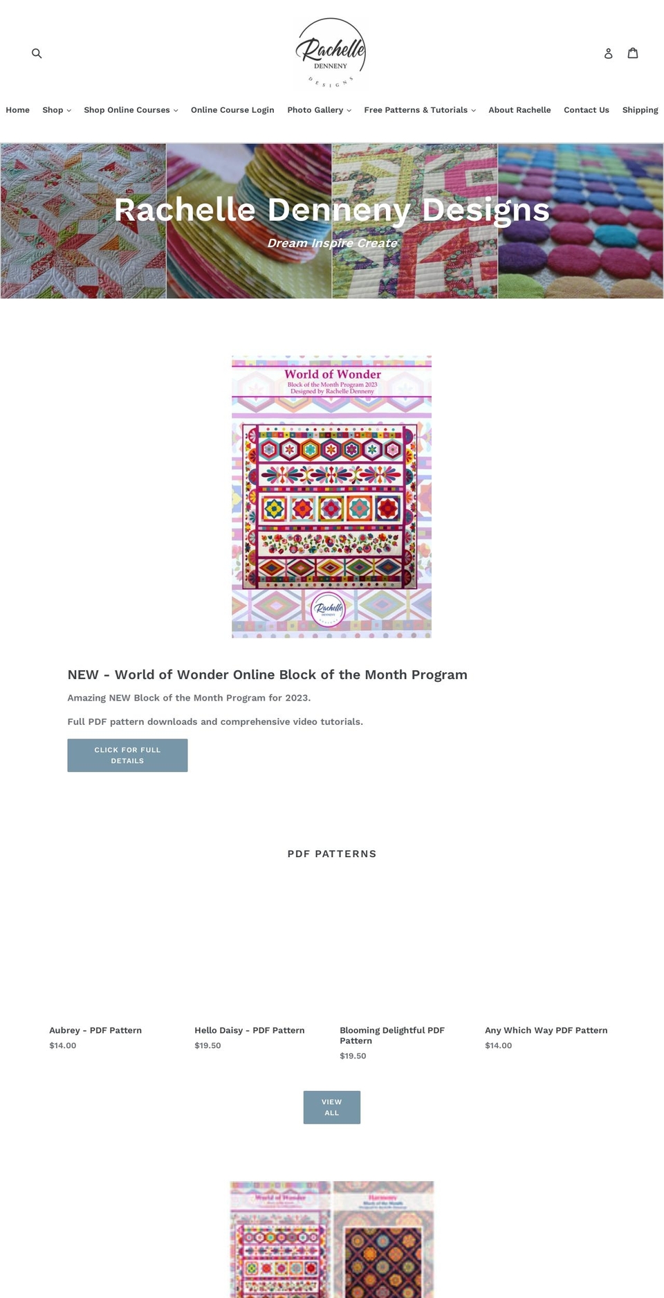 rachelledennenydesigns.com.au shopify website screenshot