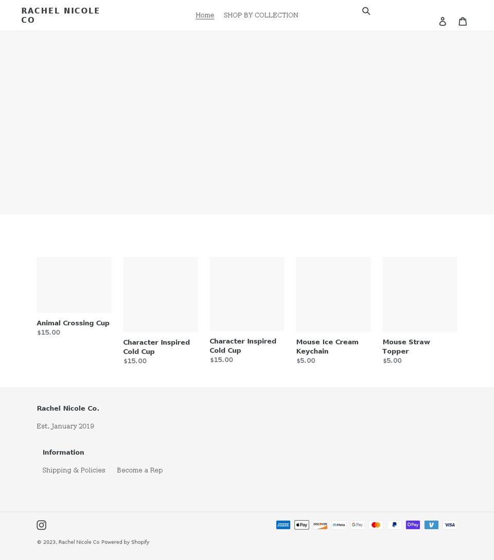 rachelnicoleco.com shopify website screenshot