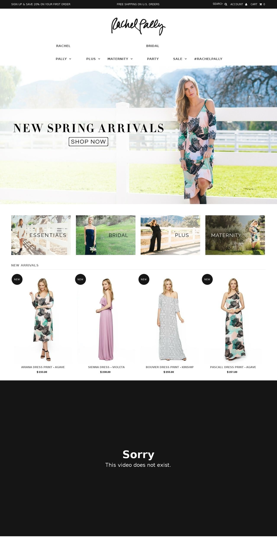 rachelpally.com shopify website screenshot