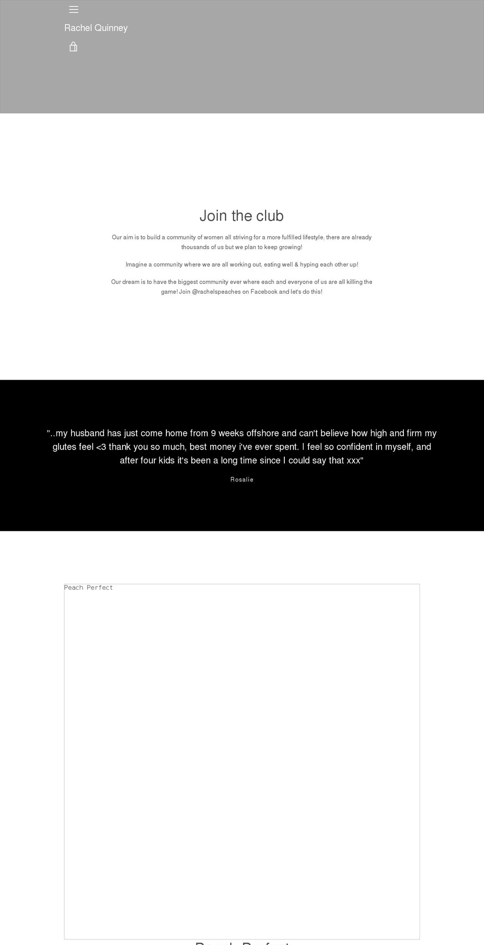rachelquinney.co.uk shopify website screenshot