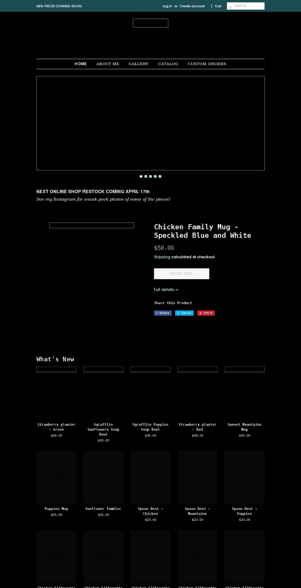 rachelschultzpottery.com shopify website screenshot