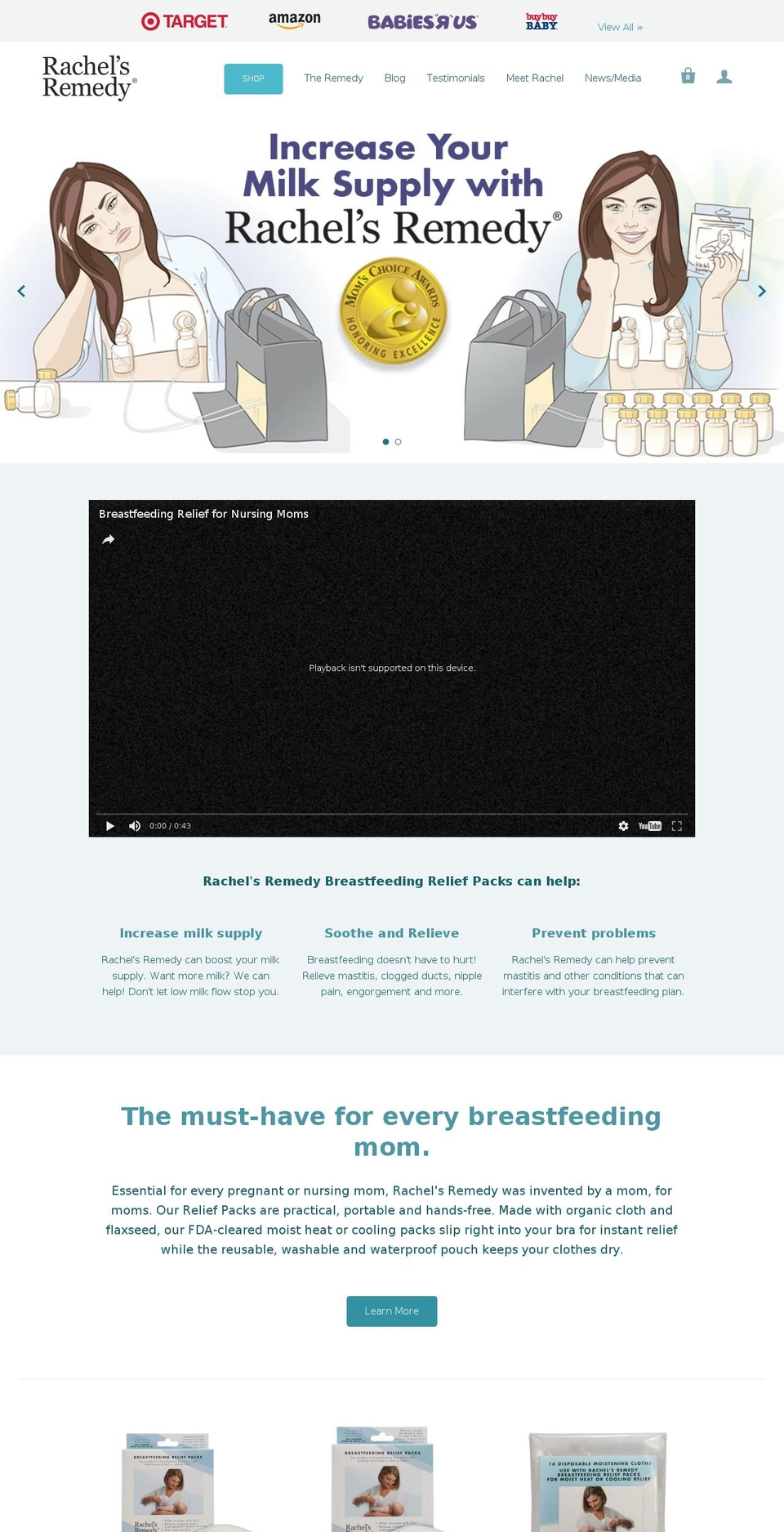 rachelsremedies.com shopify website screenshot