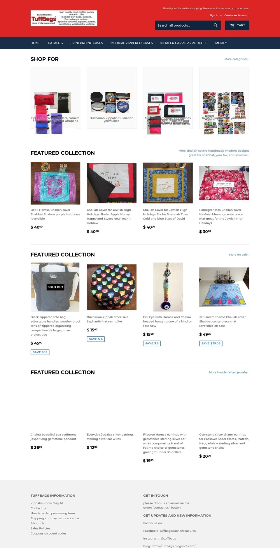 racheltreasures.com — Shopify storefront screenshot