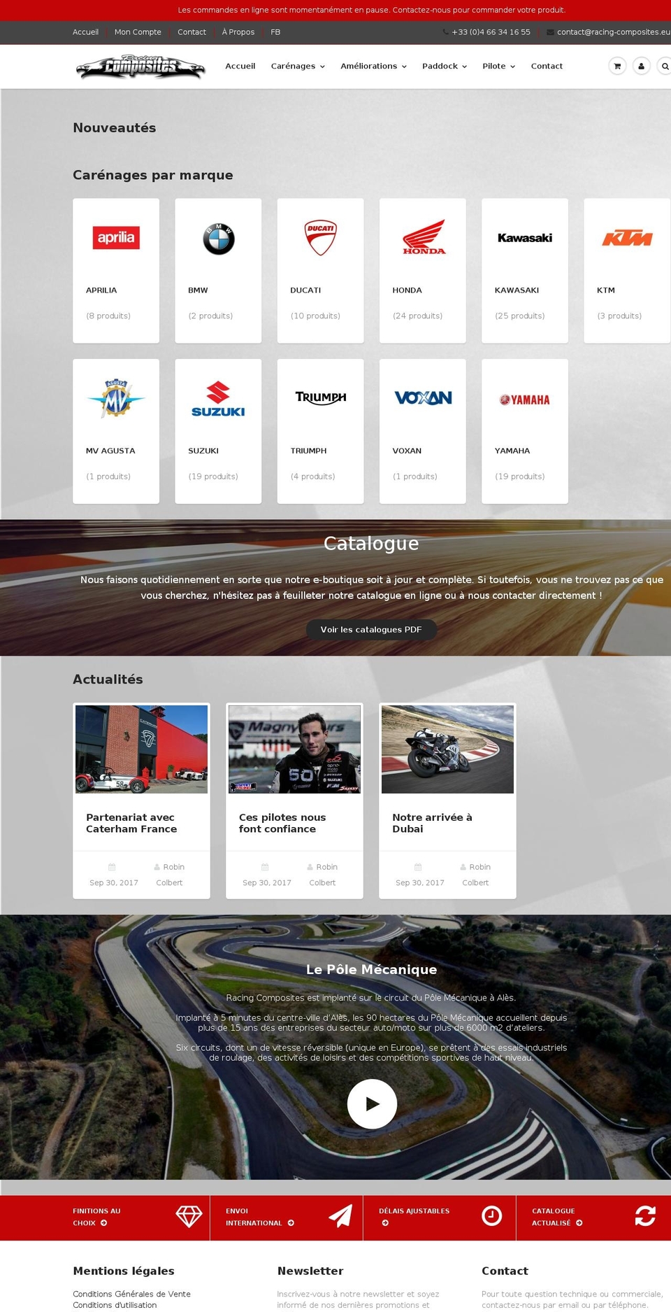 racing-composites.eu shopify website screenshot