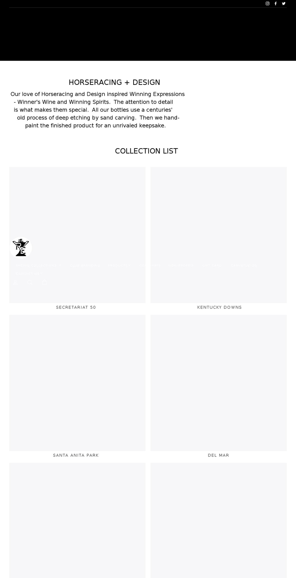 racingexpressions.com shopify website screenshot