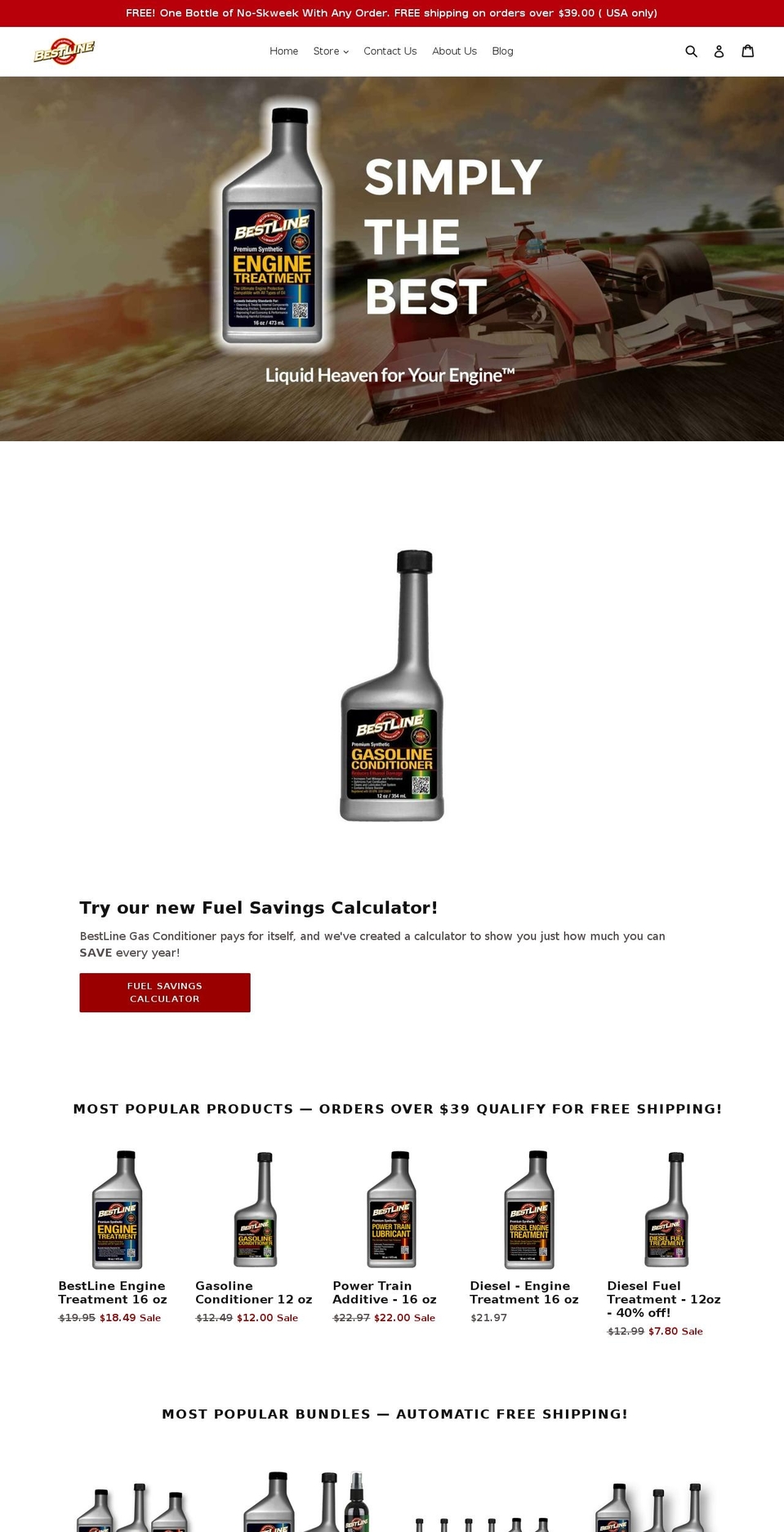racingsynthetic.com — Shopify storefront screenshot