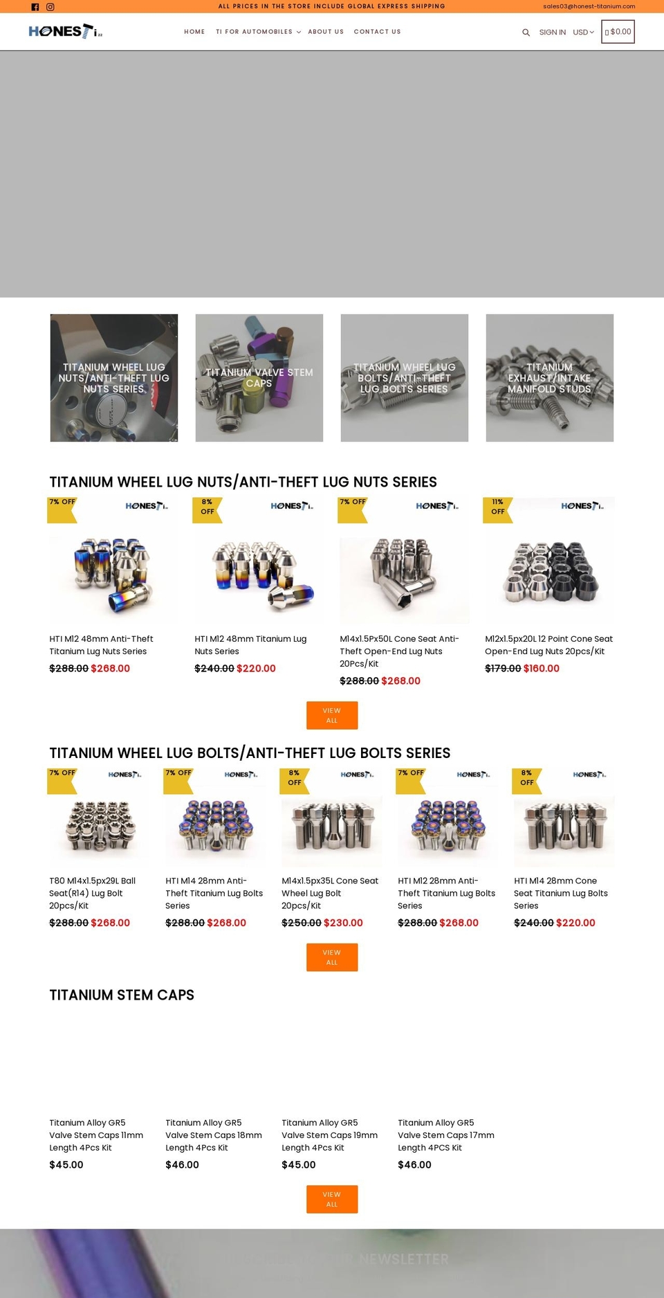 racingtitan.com shopify website screenshot