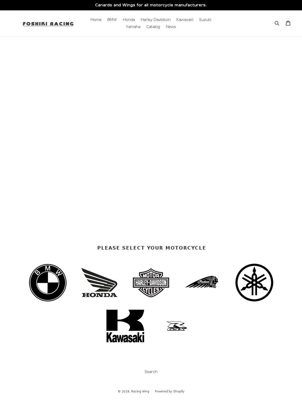 racingwing.com — Shopify storefront screenshot