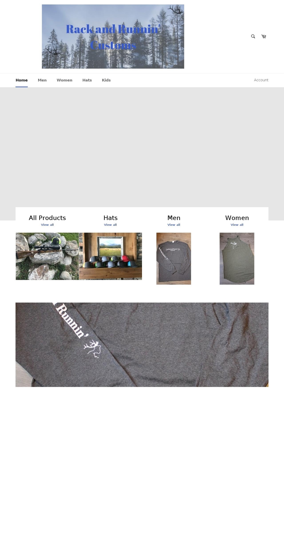 rackandrunnincustoms.com shopify website screenshot