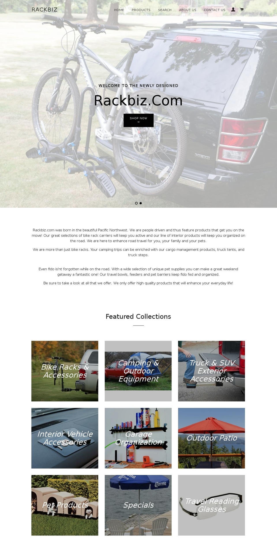 rackbiz.com shopify website screenshot