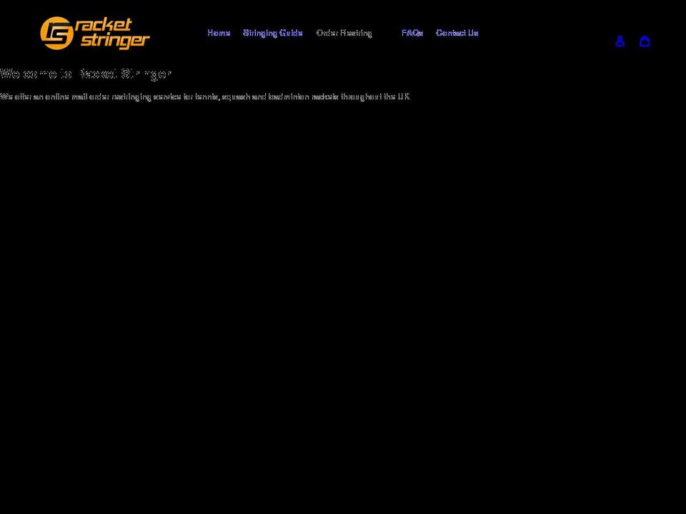 racketstringer.co.uk shopify website screenshot