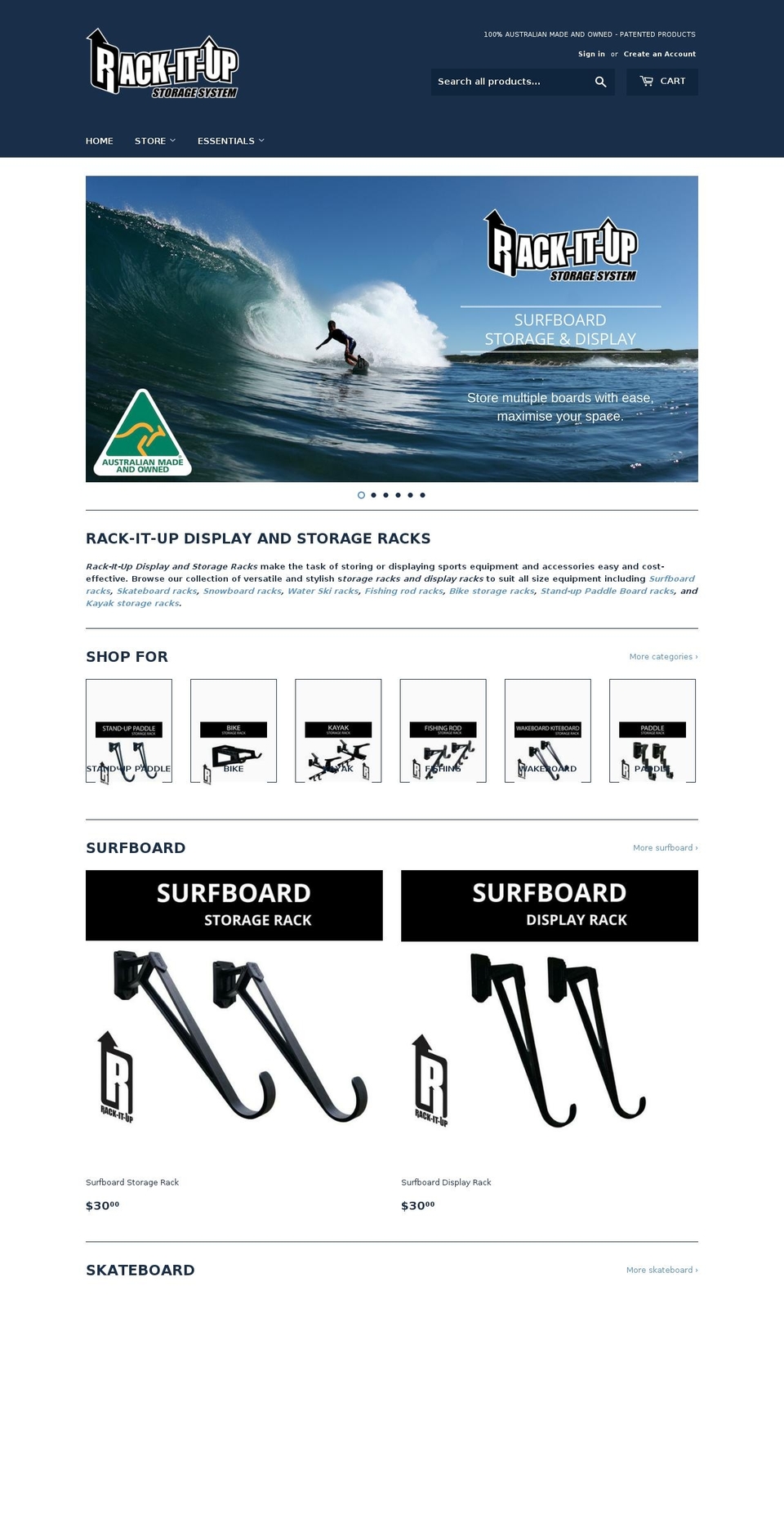 rackitstorage.com — Shopify storefront screenshot