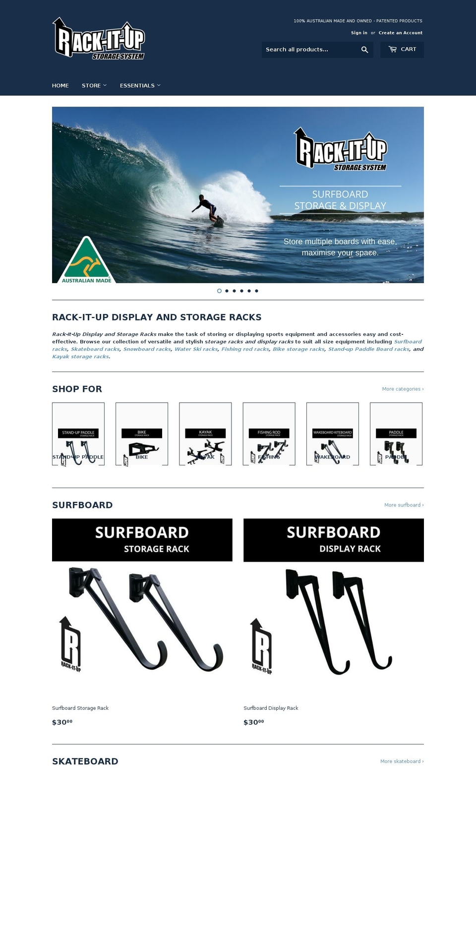 rackitupamerica.com — Shopify storefront screenshot