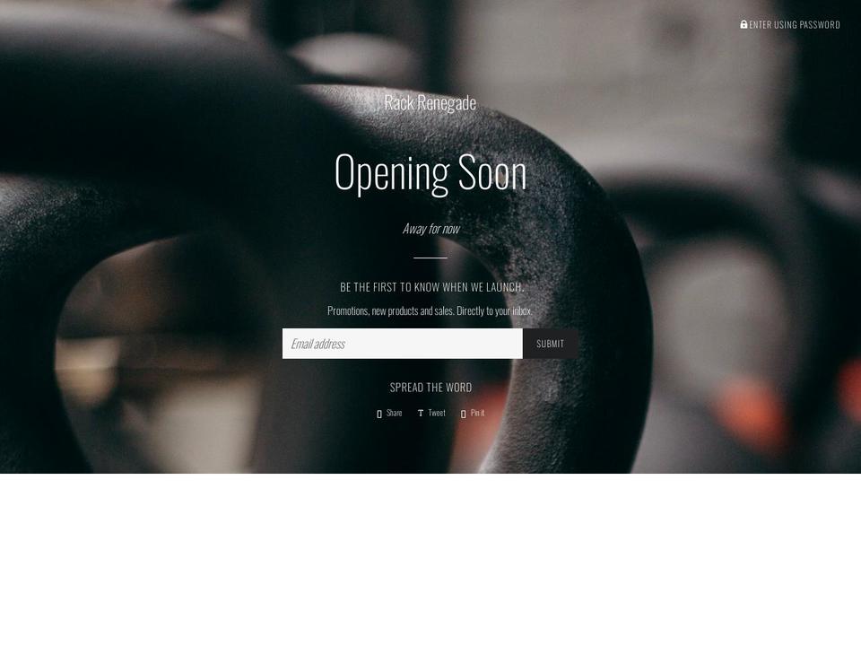 rackrenegade.com shopify website screenshot