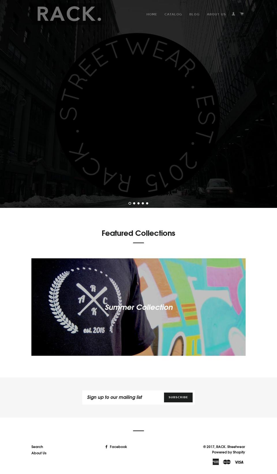 rackstreetwear.com shopify website screenshot