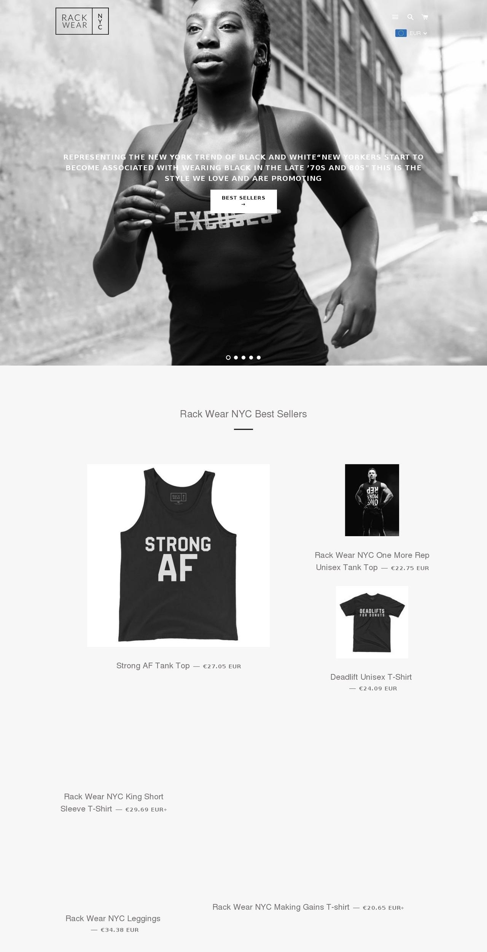 rackwearnyc.com shopify website screenshot