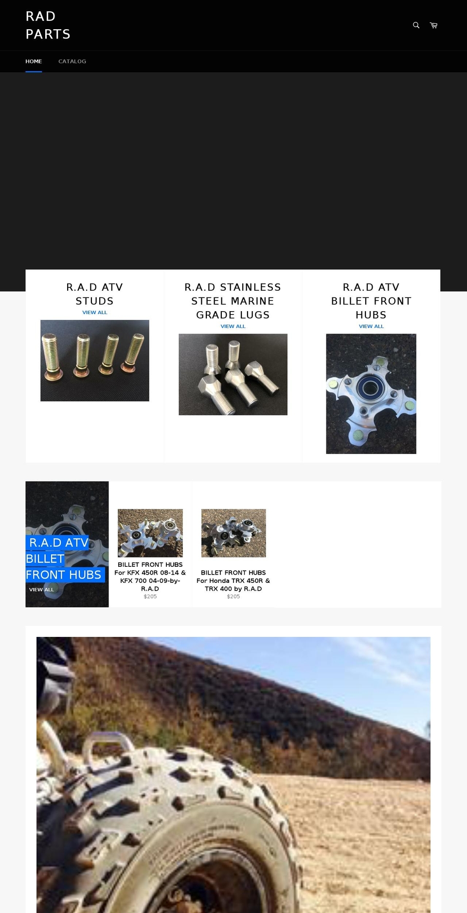 rad.parts shopify website screenshot