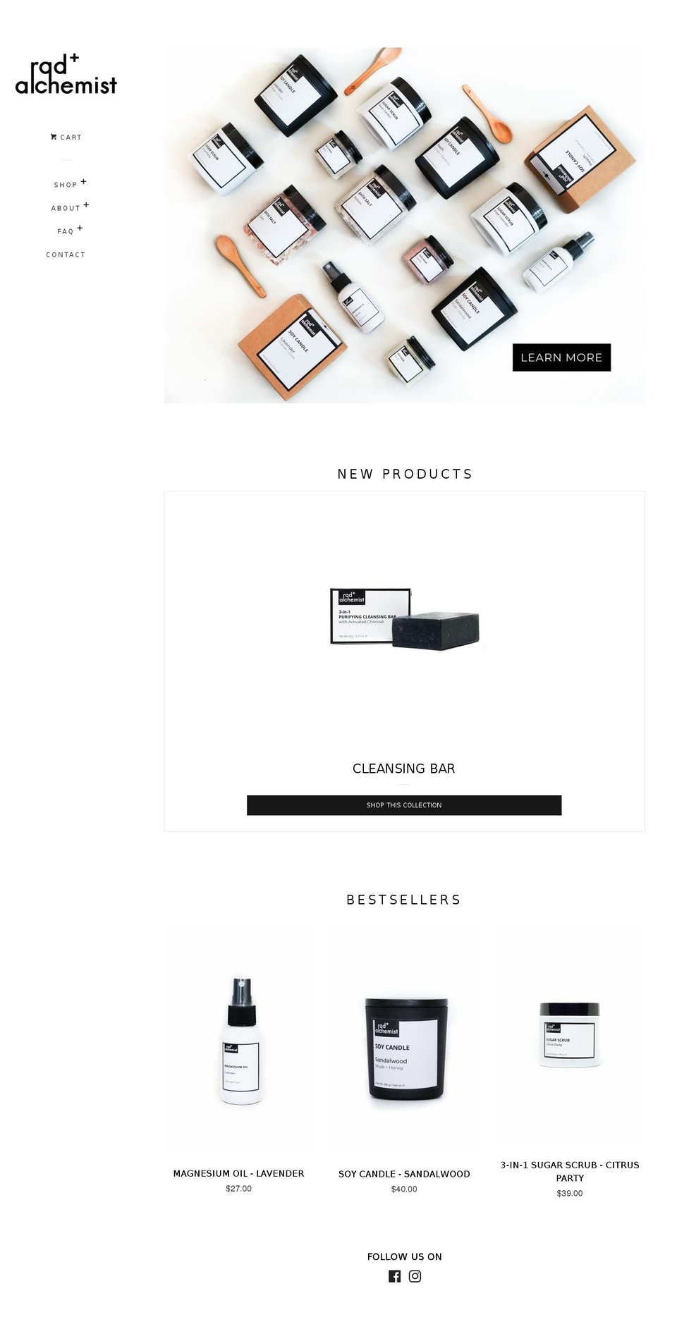 radalchemist.com — Shopify storefront screenshot