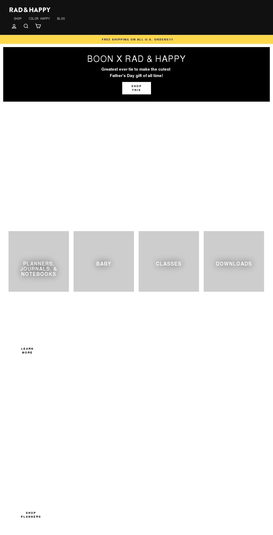 radandhappy.com shopify website screenshot