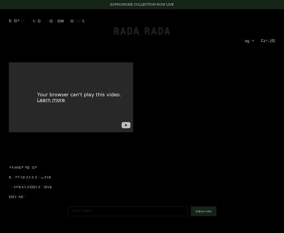 radarada.com shopify website screenshot