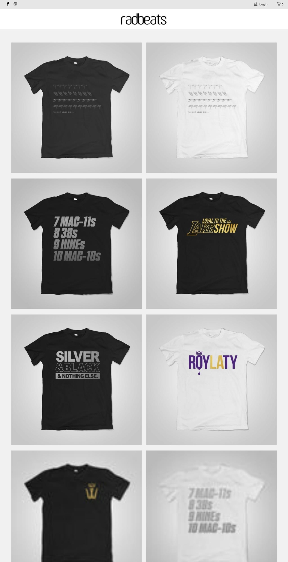 radbeats.com shopify website screenshot