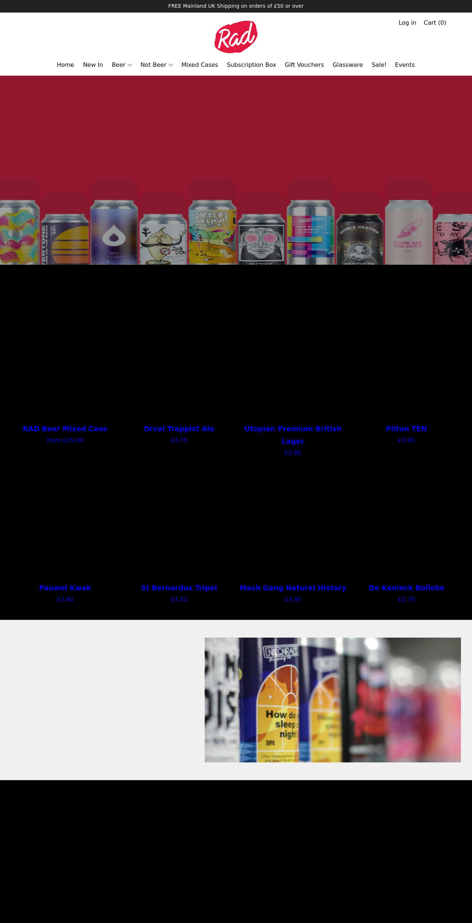 radbeer.com shopify website screenshot