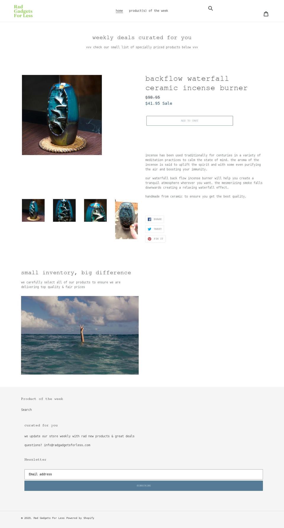 radgadgetsforless.com shopify website screenshot