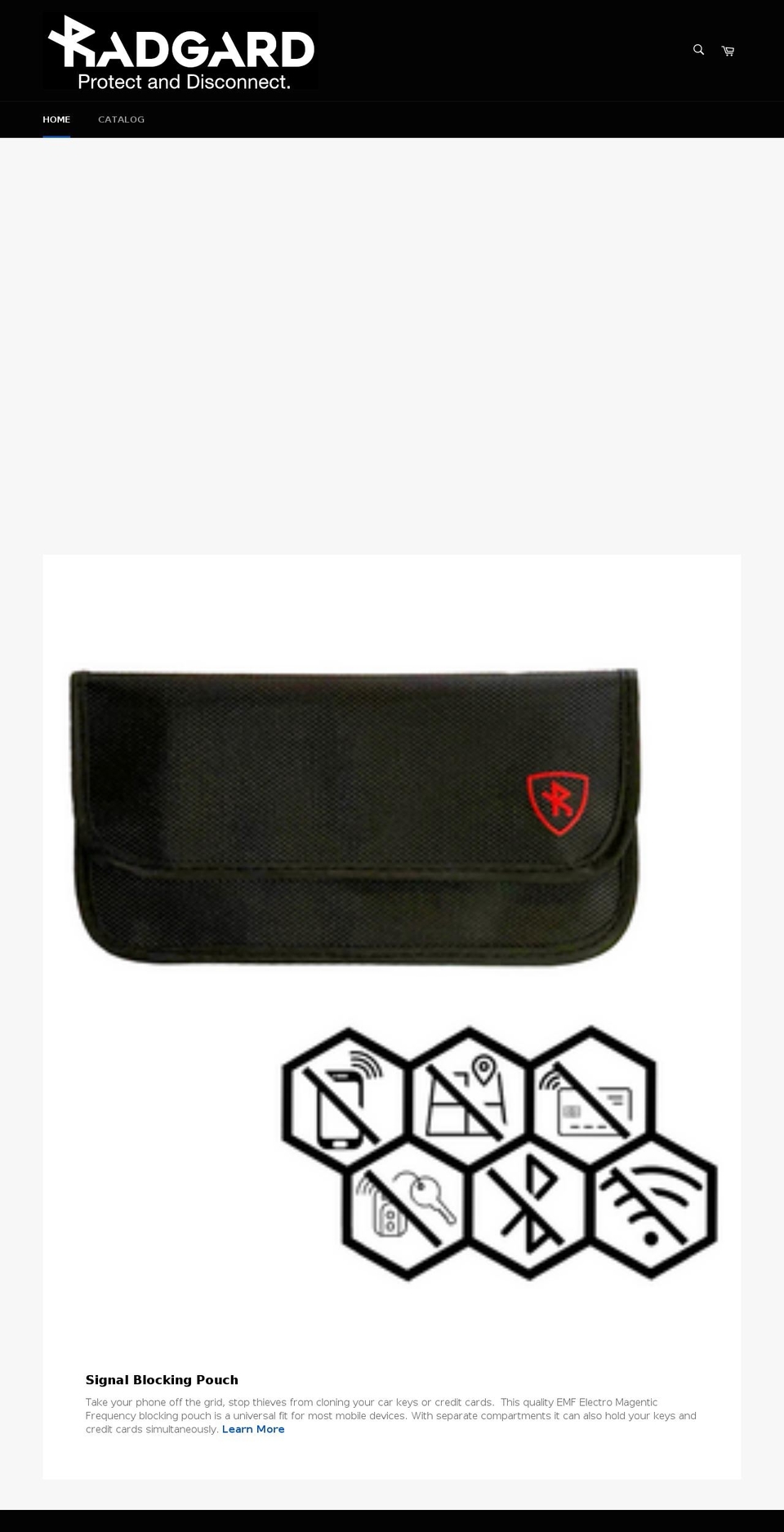 radgard.com shopify website screenshot