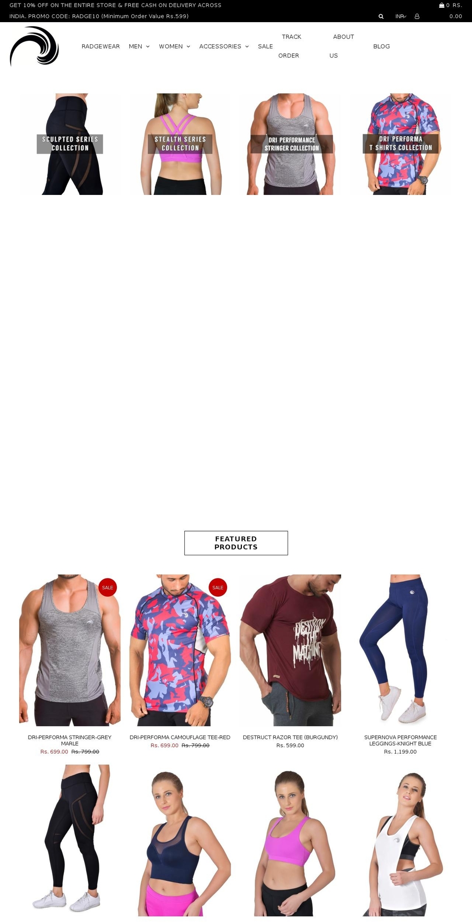 radgewear.com shopify website screenshot