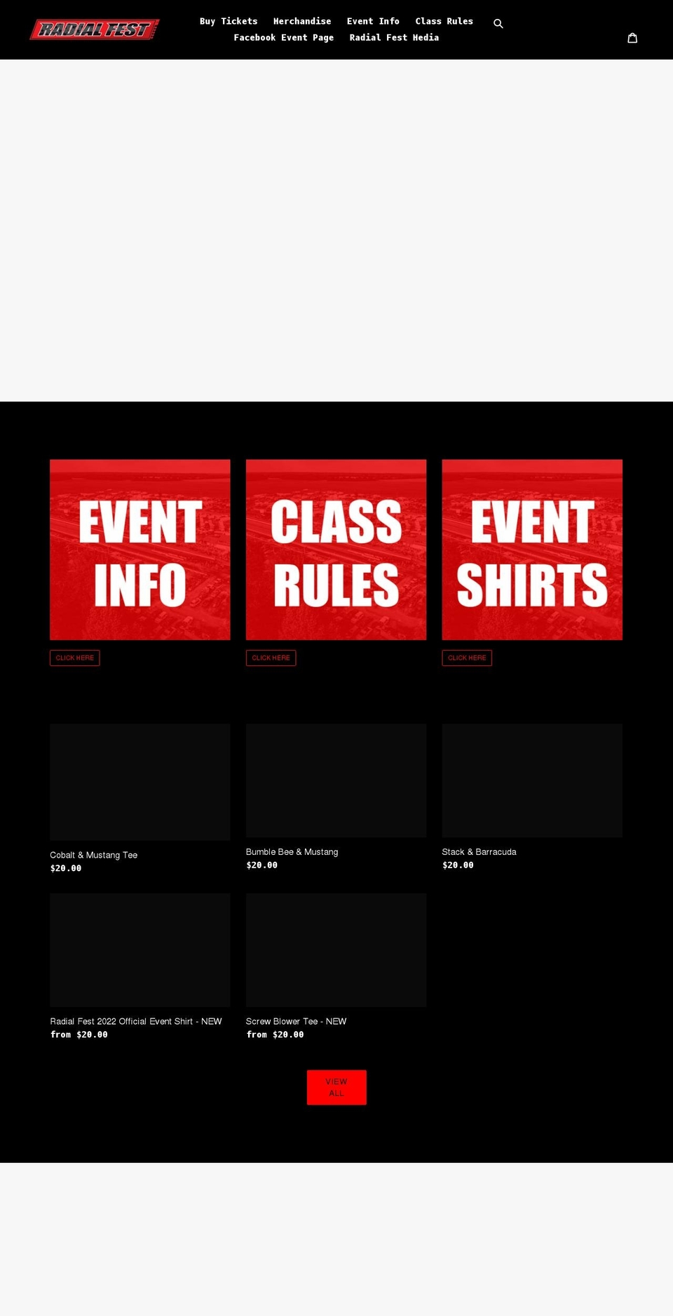 radialfest.com shopify website screenshot