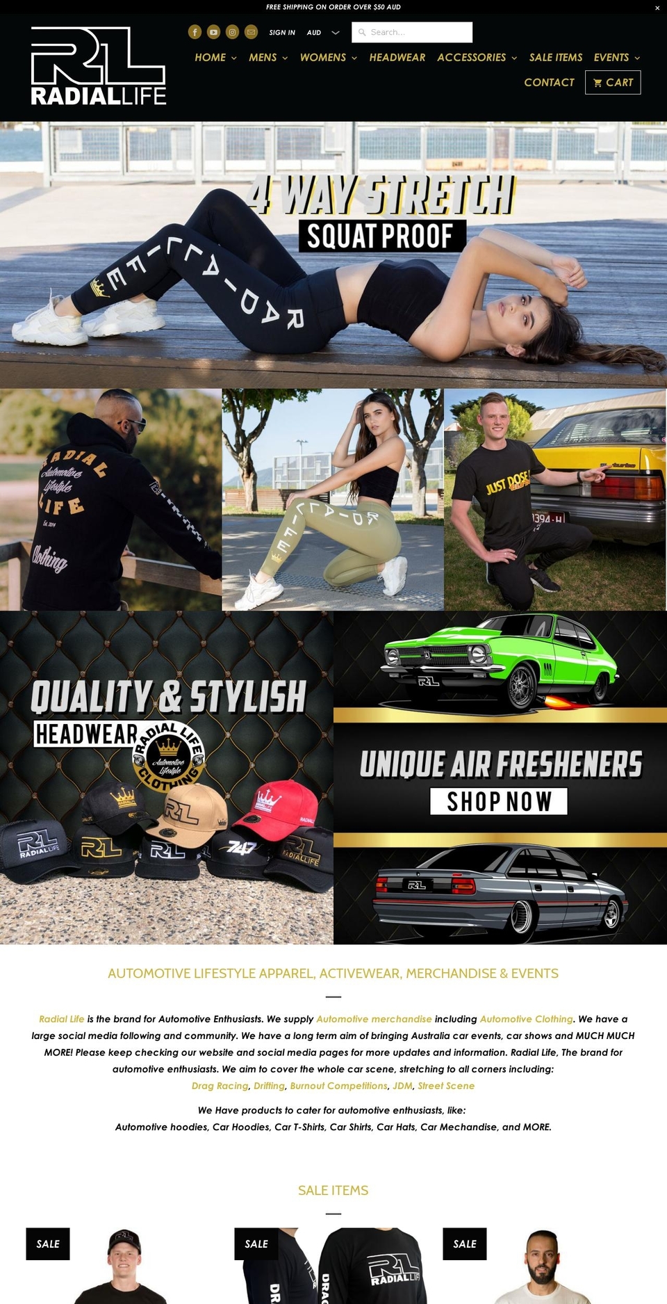 radiallife.com — Shopify storefront screenshot