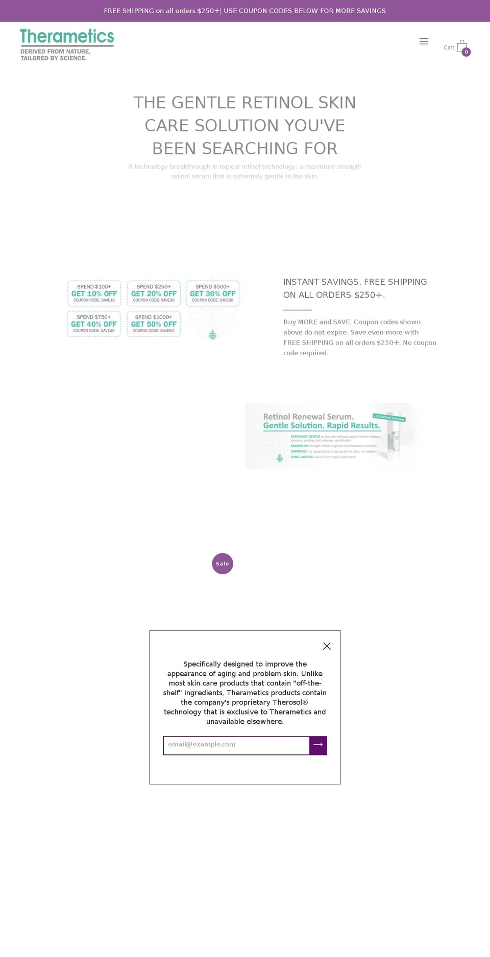 radiationlotion.com shopify website screenshot