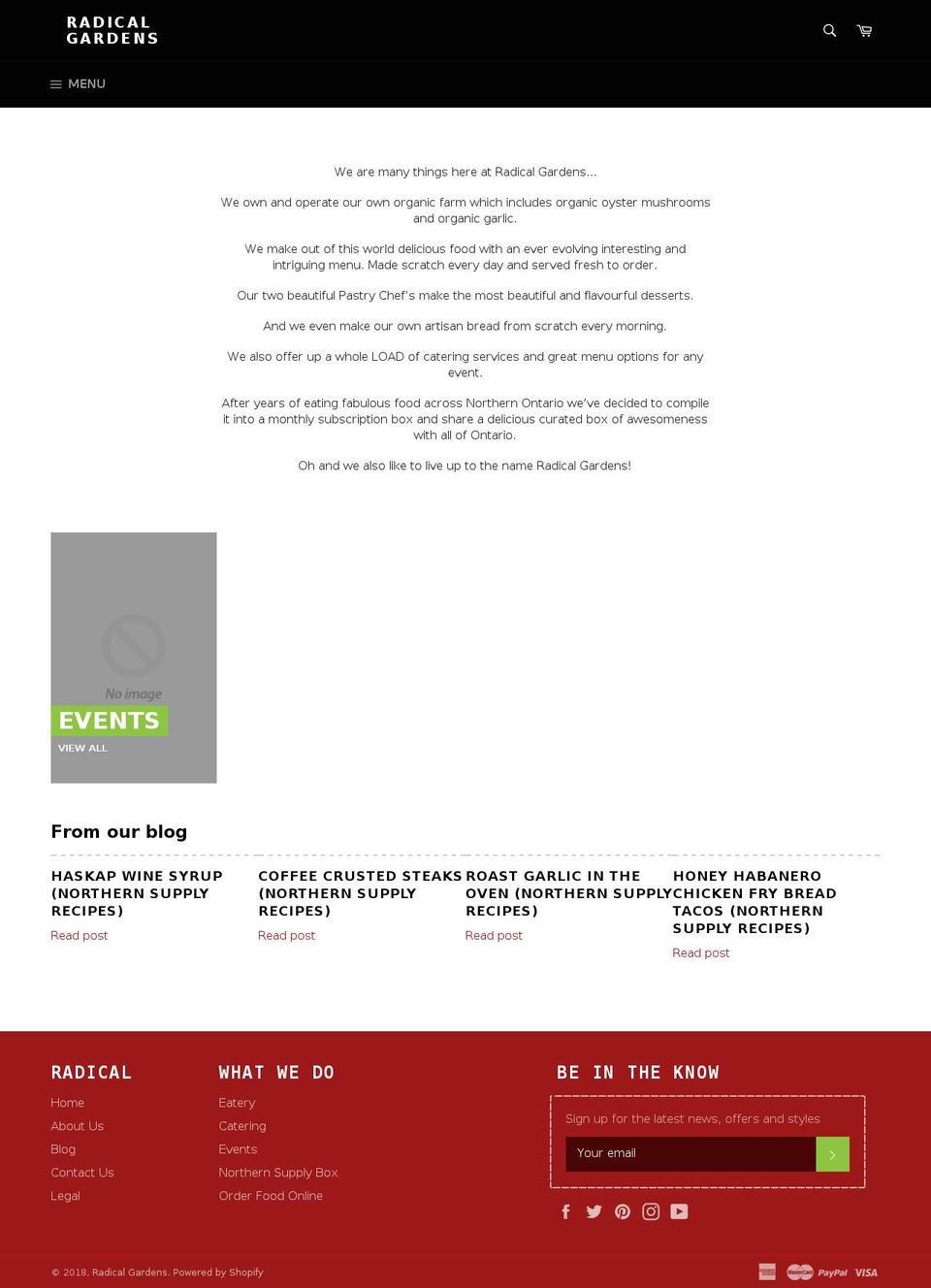 radical-gardens.myshopify.com shopify website screenshot