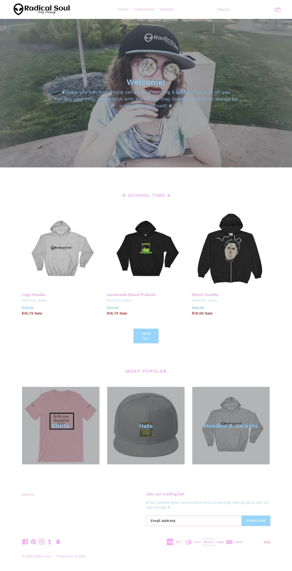 radical-soul.com — Shopify storefront screenshot