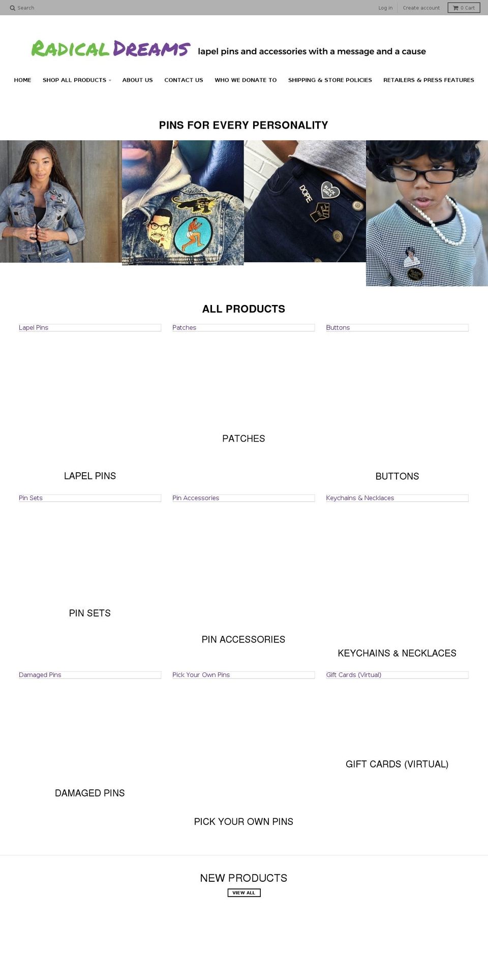 radicaldreamspins.com — Shopify storefront screenshot