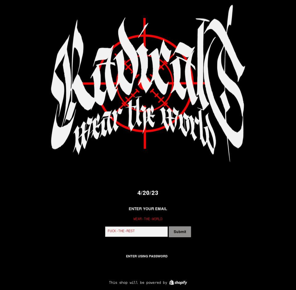 radicalstcl.com shopify website screenshot