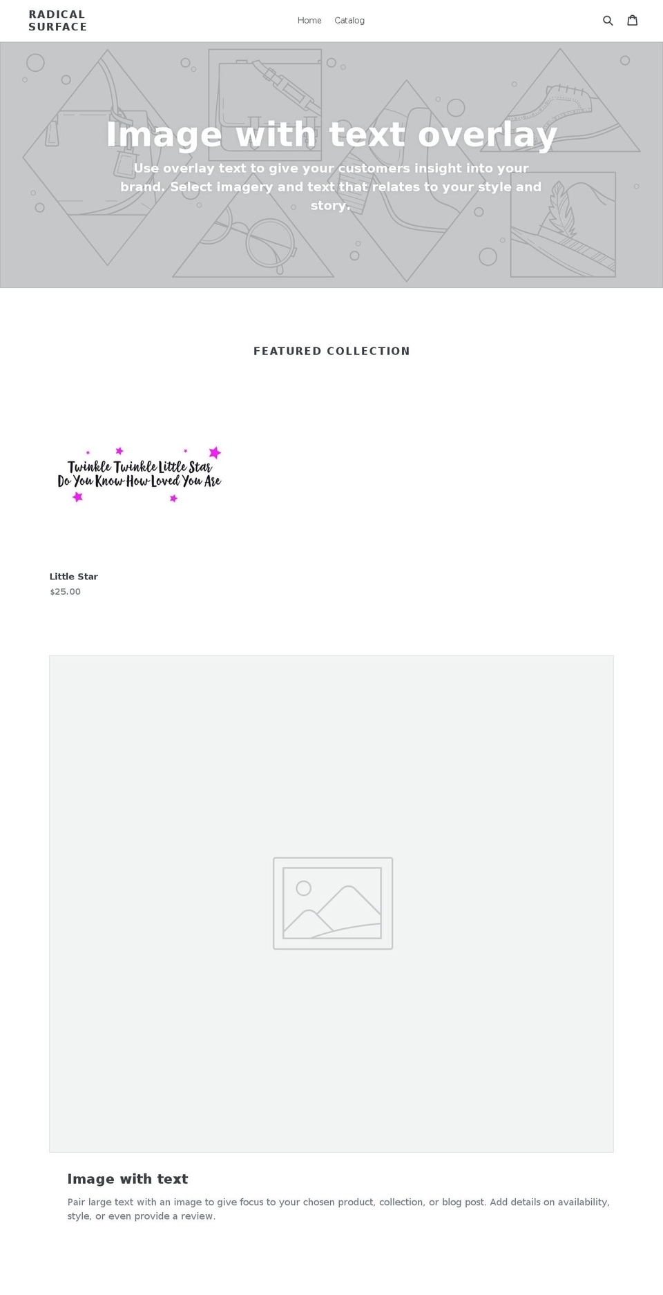 radicalsurface.com shopify website screenshot