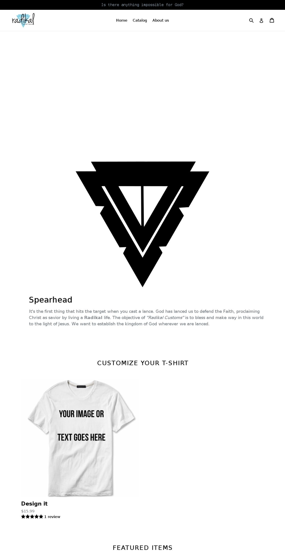 radikalcustoms.com — Shopify storefront screenshot