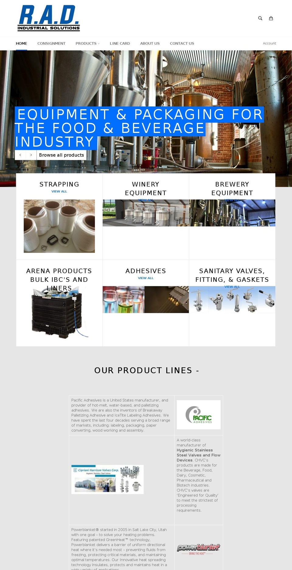 radindustrial.com — Shopify storefront screenshot