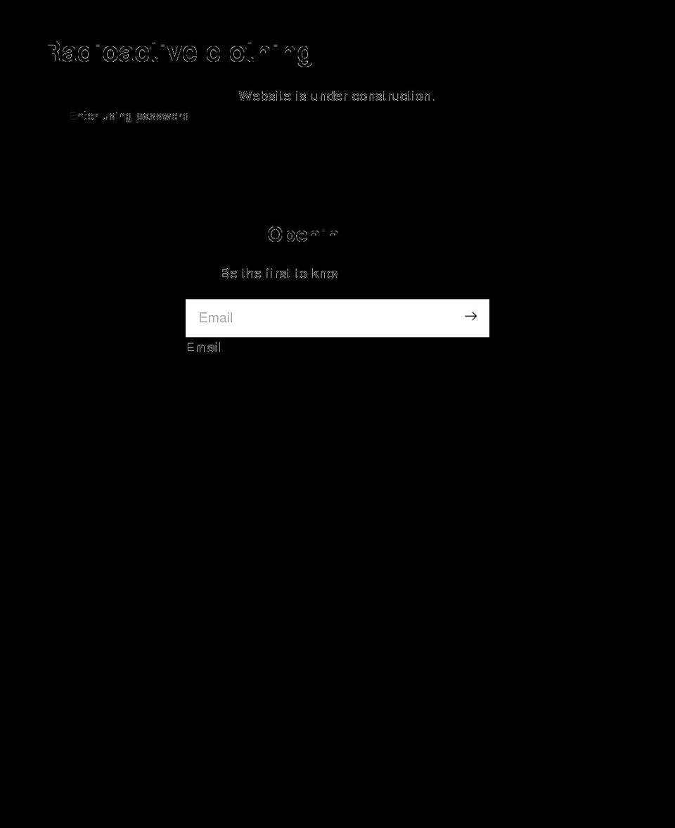 radioactive-clothing.com shopify website screenshot