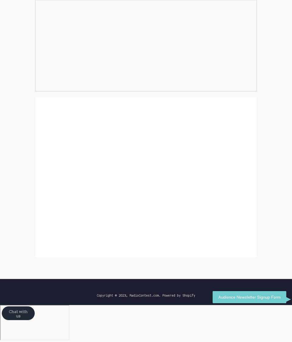 radiocontest.com shopify website screenshot