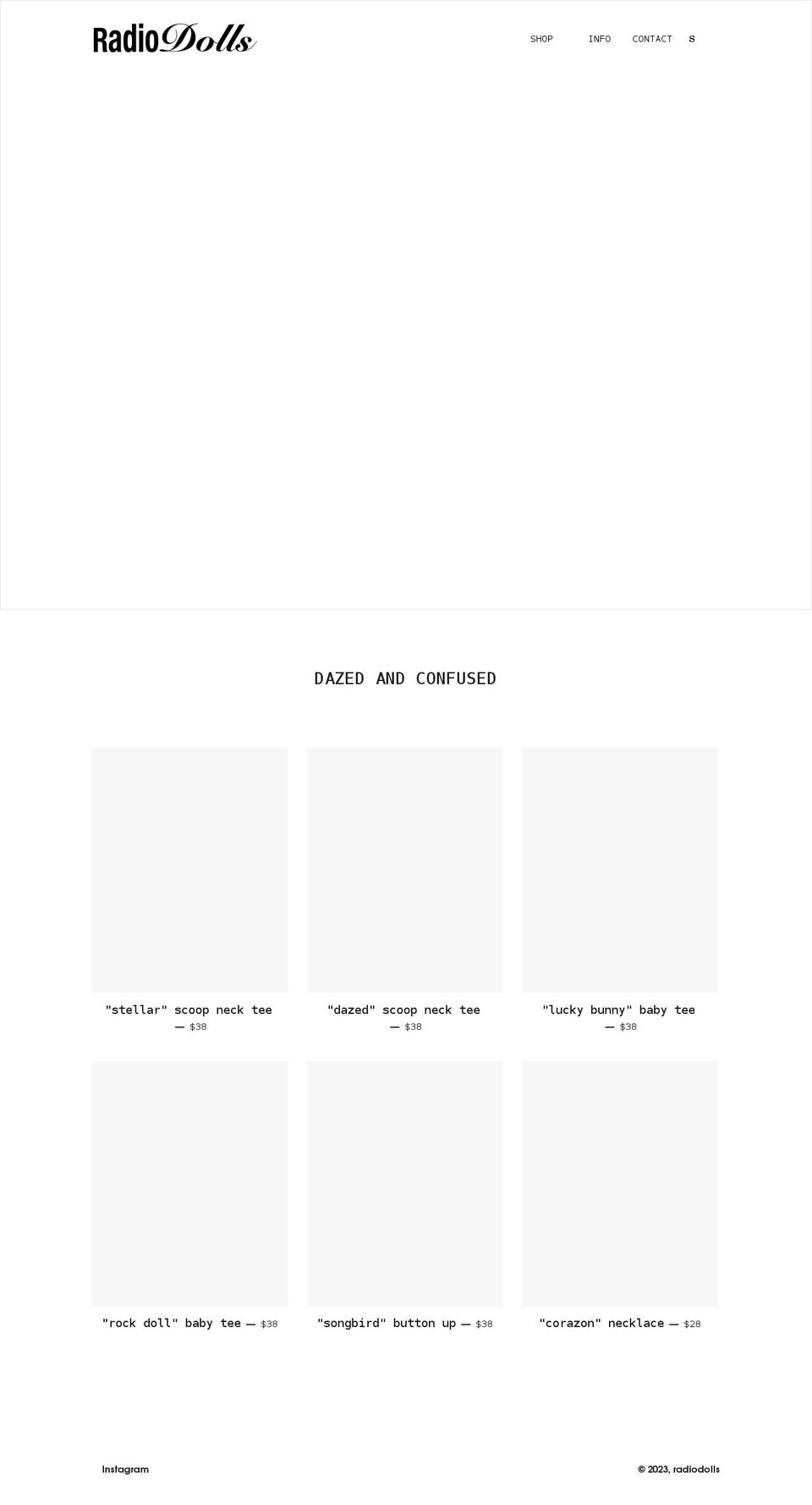 radiodollsusa.com shopify website screenshot