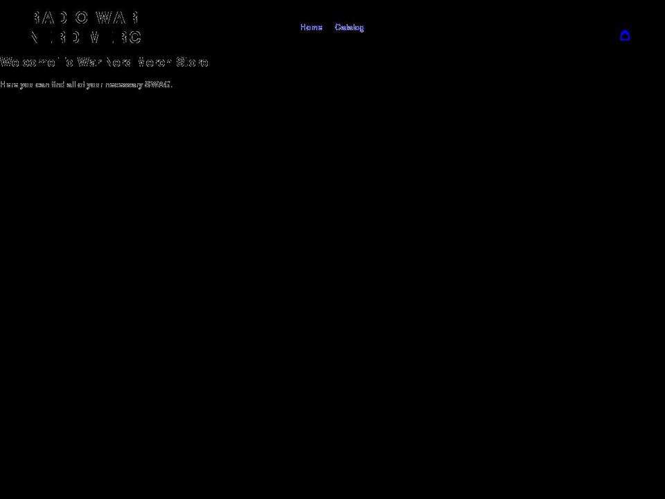 radiowarnerdmerch.com shopify website screenshot