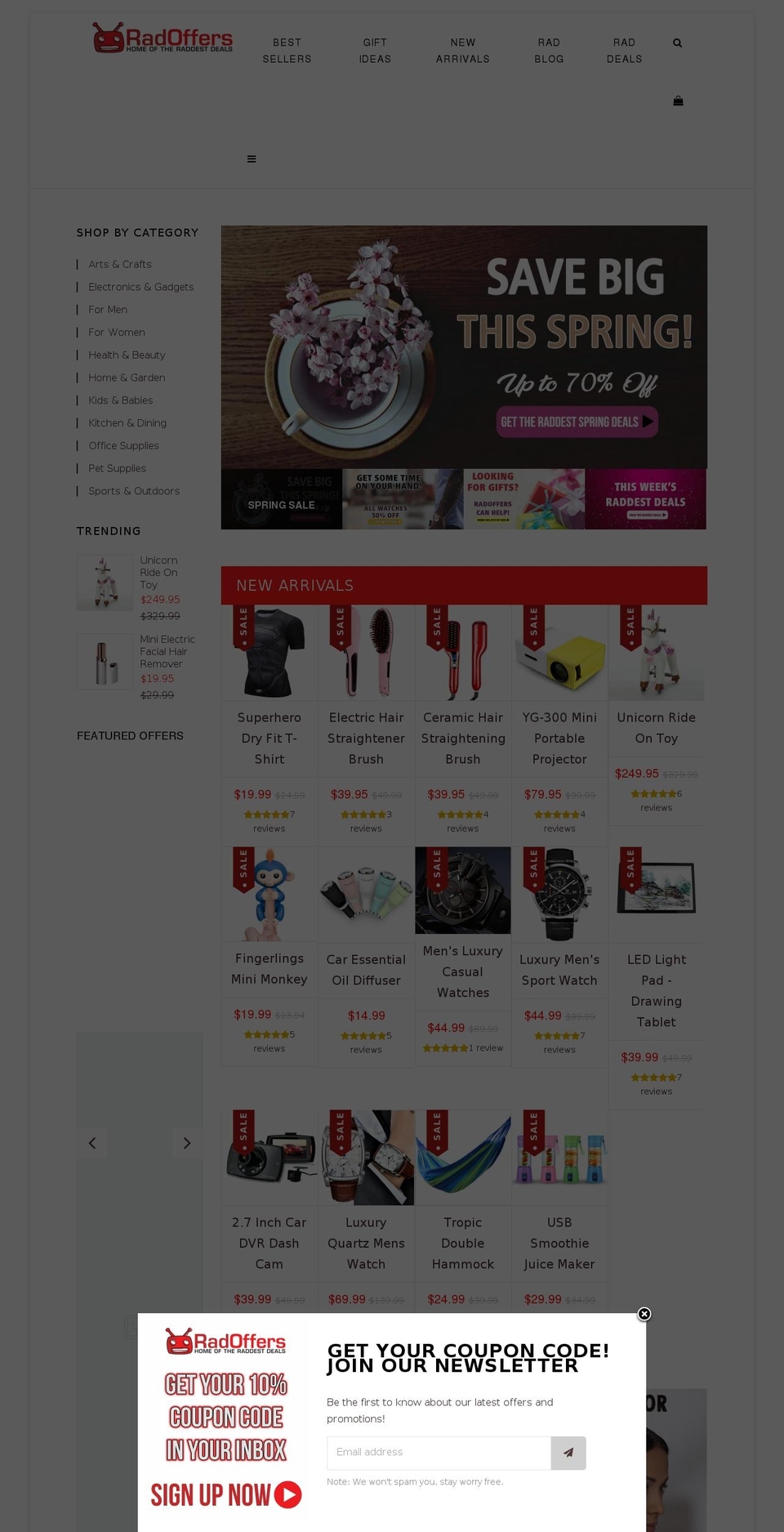 radoffers.com shopify website screenshot