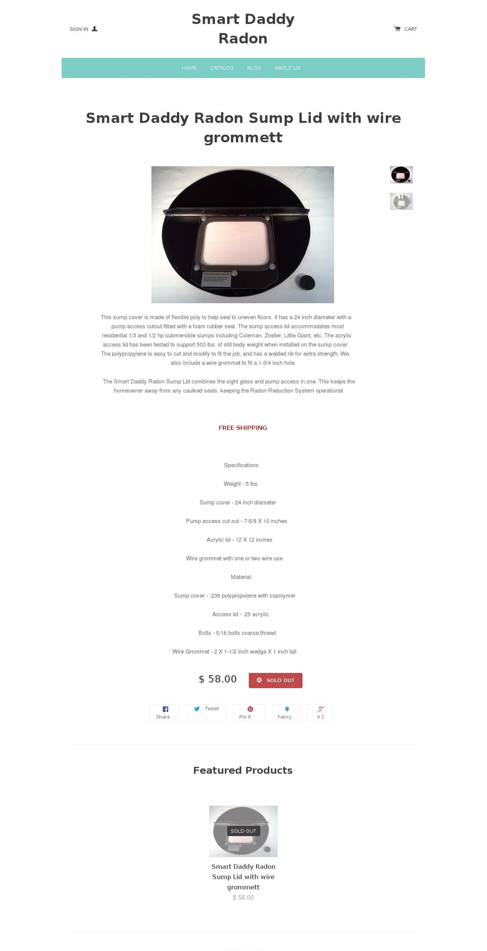 radonlid.com — Shopify storefront screenshot