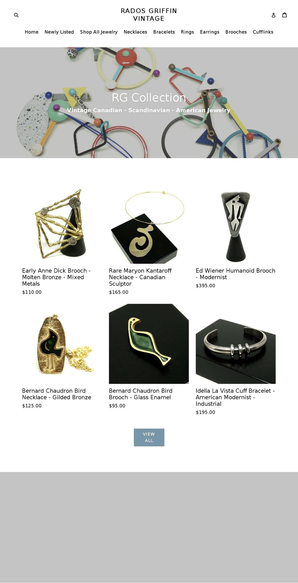 radosgriffincollection.com — Shopify storefront screenshot