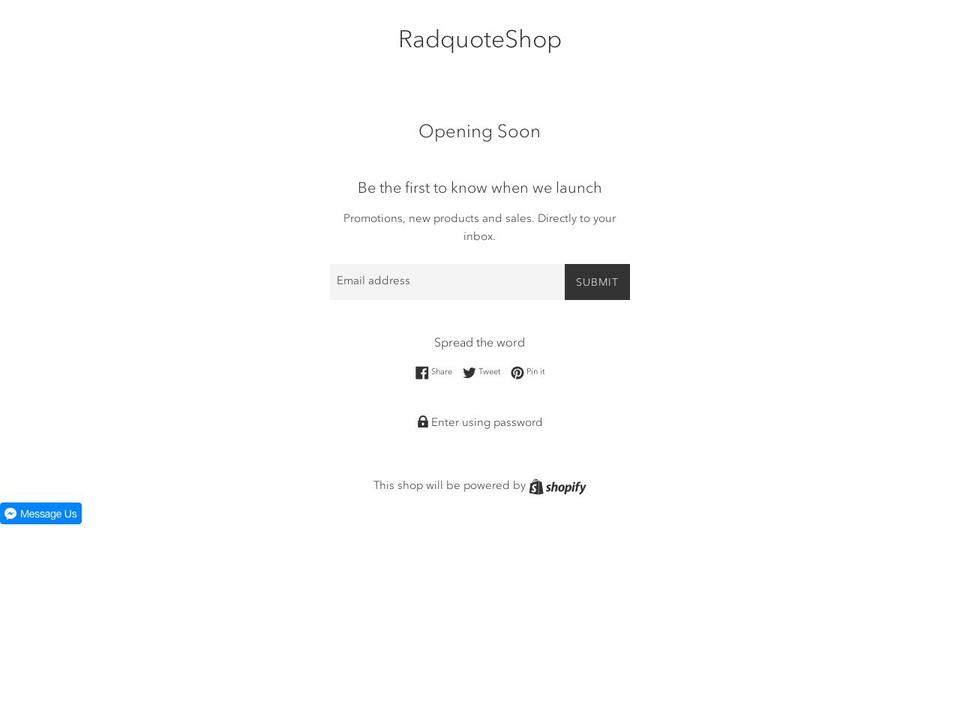 radquoteshop.com — Shopify storefront screenshot