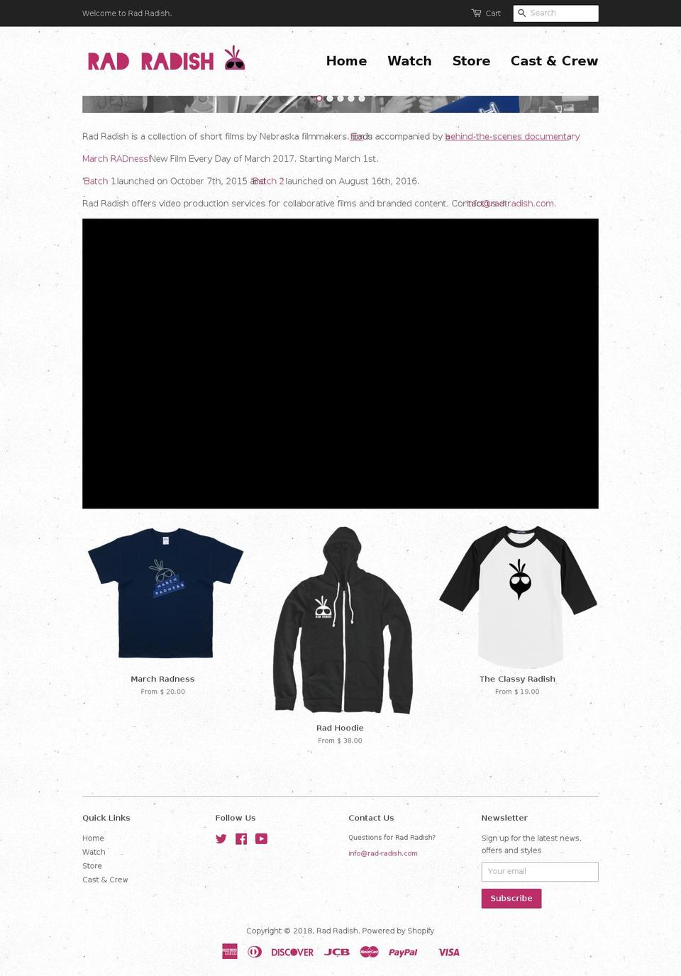 radradish.com — Shopify storefront screenshot